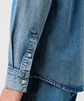 MESKA KOSZULA JEANSOWA WRANGLER 1 PKT SHIRT INDIGO VALLEY 112371549