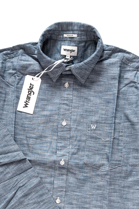 WRANGLER LS 1PKT SHIRT NAVY W5760OO35 112129450