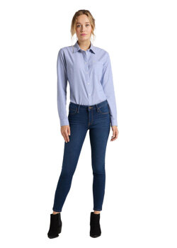 SPODNIE DAMSKIE LEE SCARLETT CROPPED DARK CLEMENT L30CPQAN 112106378