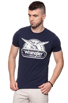 KOSZULKA WRANGLER SS EAGLE TEE NAVY W7B74FK35 112131543