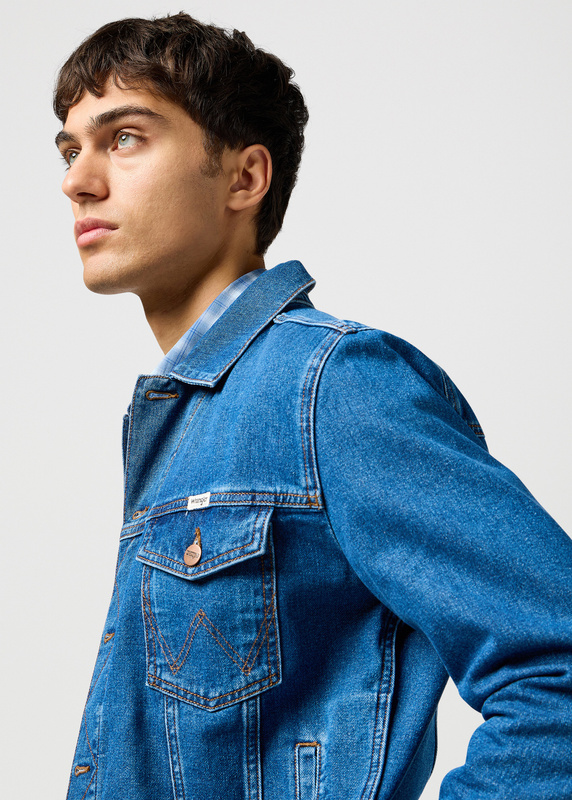 MESKA KURTKA JEANSOWA WRANGLER CLASSIC JACKET STONEWASH 112362737