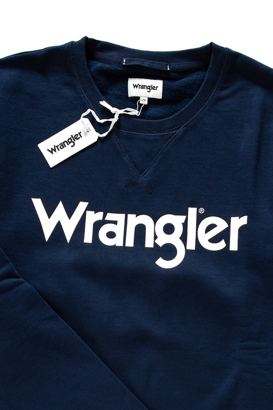 WRANGLER LOGO CREW NAVY W6570HY35 112130586