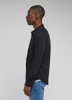 LEE BUTTON DOWN MĘSKA KOSZULA Z DŁUGIM RĘKAWEM  LOGO BLACK L880UX01