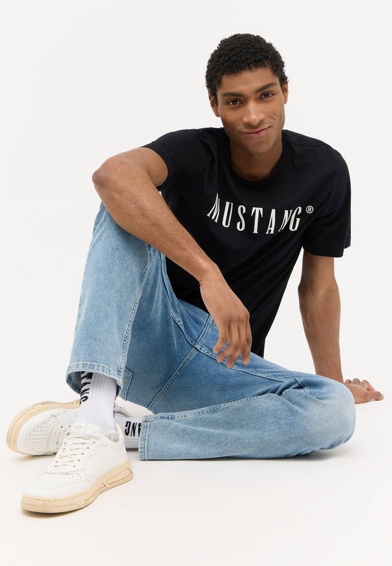 Męski T-Shirt Koszulka MUSTANG Style Austin Black 1014695 4142