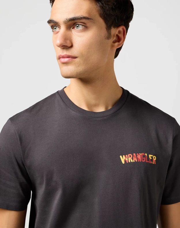 MESKA KOSZULKA WRANGLER BIG GRAPHIC TEE FADED BLACK 112362816