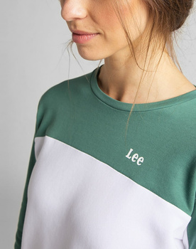 LEE COLOURBLOCK SWS DAMSKA BLUZA KLASYCZNA EVERGREEN L36QEJOT 112139962