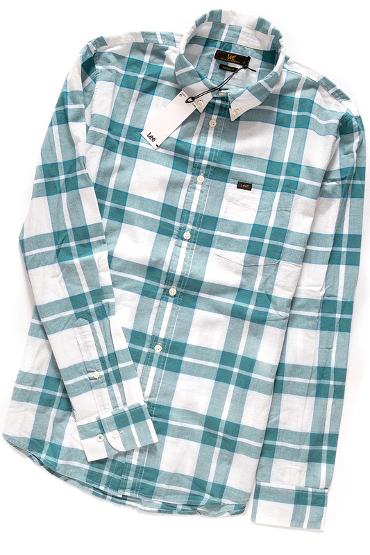 LEE BUTTON DOWN FADED GREEN L880NALF 112123286