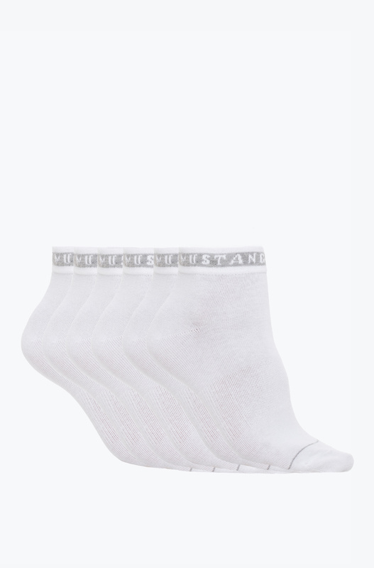 6 pack Skarpety MUSTANG BIAŁE MU32018000 - 1000