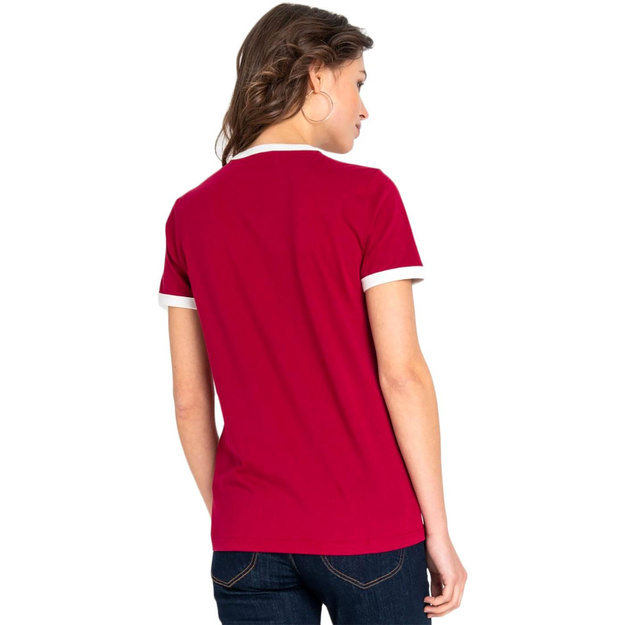 LEE RINGER TEE SS DAMSKI T-SHIRT KOSZULKA Z KRÓTKIM RĘKAWEM LOGO FADED RED L44UFELE 112110017