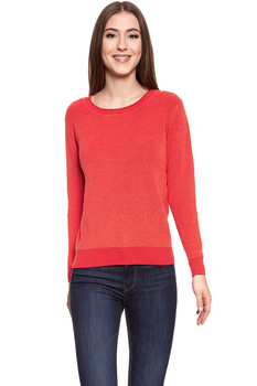 DAMSKI SWETER WRANGLER TWO TONE KNIT GLOW ORANGE W81081P48 112132226