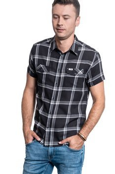 KOSZULA MĘSKA WRANGLER SS 2PKT FLAP SHIRT FADED BLACK W5J5ORXV6 112130183
