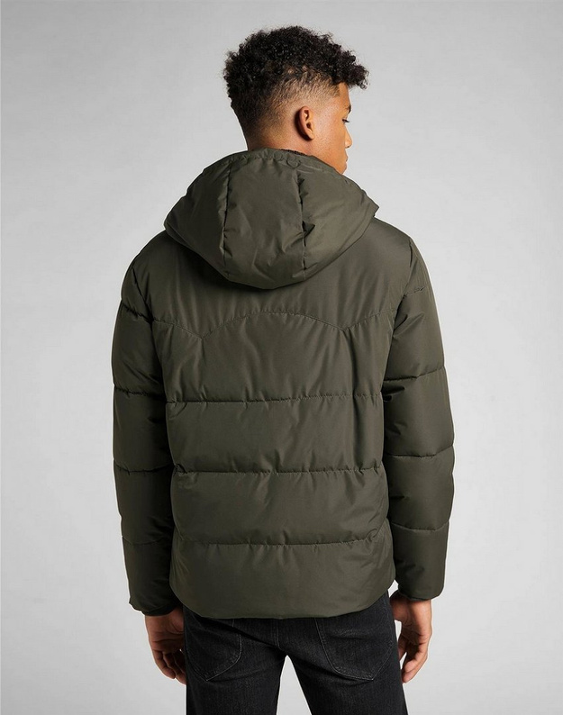 LEE PUFFER JACKET MĘSKA KURTKA ZIMOWA SERPICO GREEN L88BNYOJ 112141010