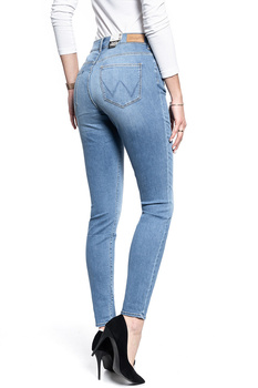 SPODNIE DAMSKIE WRANGLER SKINNY HIGH RISE STAYIN' LIGHT W27HJM96D 112128089