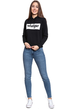 BLUZA WRANGLER LOGO HOODIE BLACK W6N4HA100 112130793