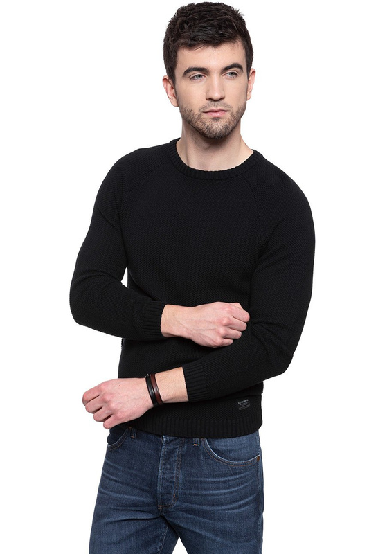 MĘSKI SWETER LEE RICE KNIT BLACK L83MOC01 112122399