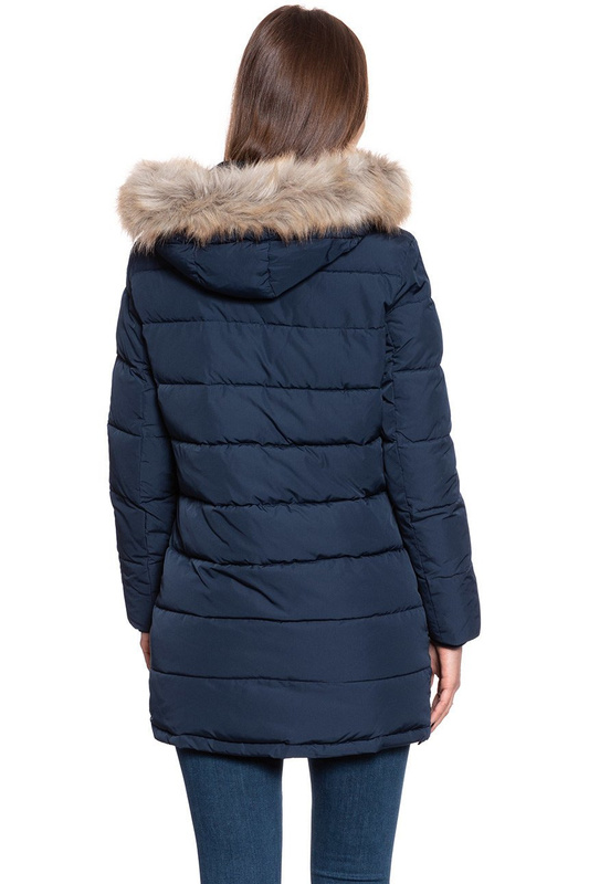DAMSKA KURTKA ZIMOWA WRANGLER LONG PUFFER NAVY W4N2VJ114 112129160