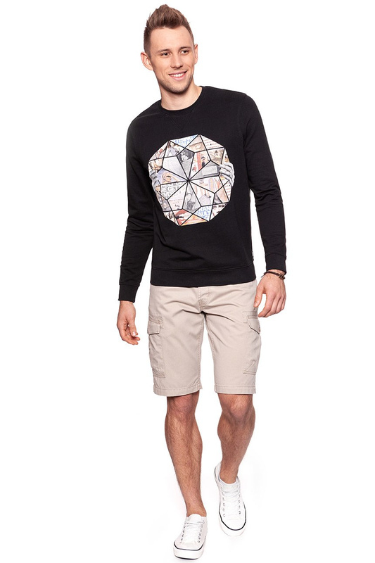 BLUZA WRANGLER MĘSKA SLABBINK SWEAT BLACK W6555HP01 112130565