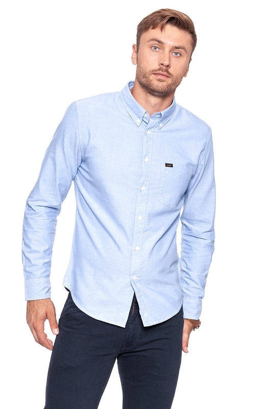 LEE SLIM BUTTON DOWN WORKWEAR BLUE L66VITSF