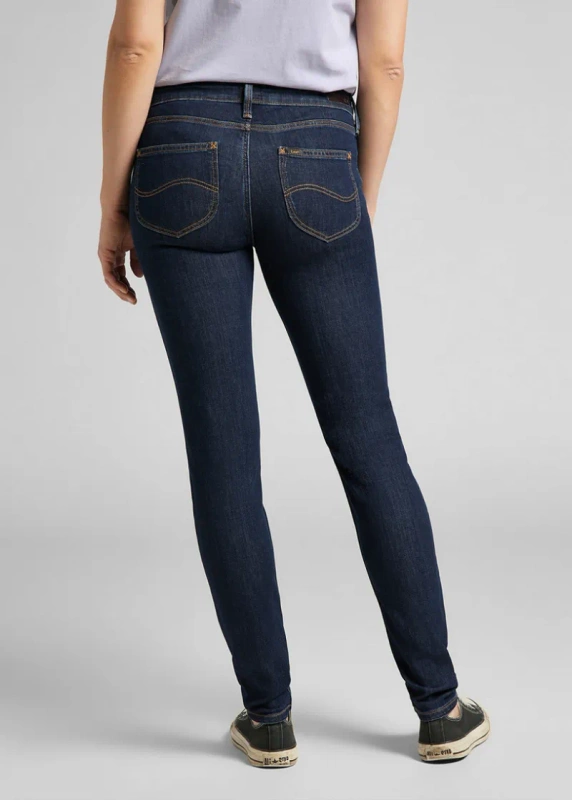 LEE DAMSKIE SPODNIE JEANSOWE LEE SCARLETT SOLID BLUE 112145236