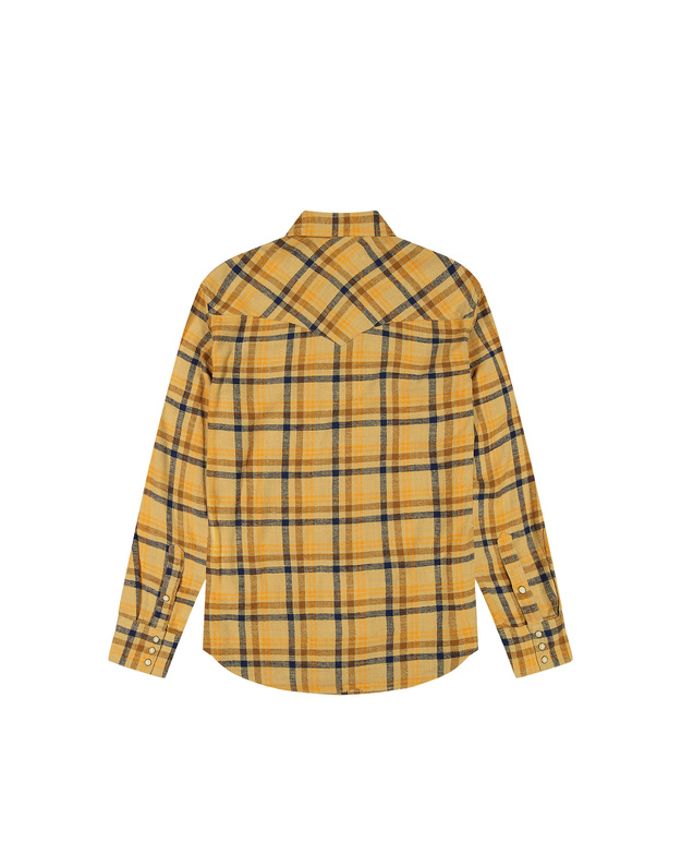 MESKA KOSZULA WRANGLER WESTERN SHIRT BROWN BLUE 112372456