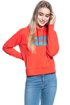 WRANGLER LOGO HOODIE BITTERSWEET RED W6N4HPXBO 112130794