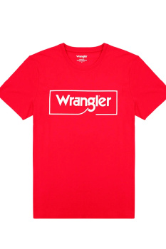 WRANGLER FRAME LOGO TEE MĘSKA KOSZULKA T-SHIRT NADRUK FORMULA RED W7H3D3XWO 112146331