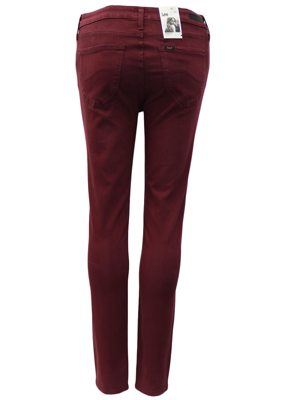LEE SKINNY DAMSKIE SPODNIE SCARLETT RICH BURGUNDY L526GHIS