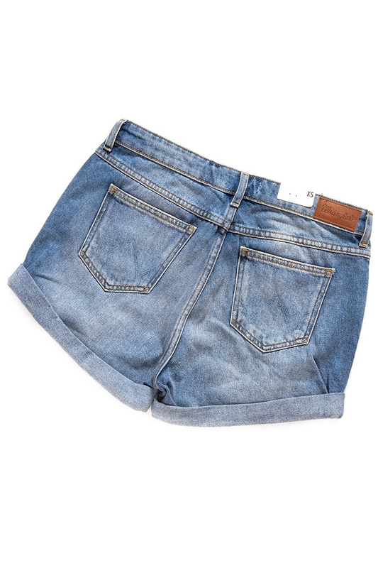 DAMSKIE SPODENKI WRANGLER BOYFRIEND SHORT STONE BLUE W29K79760 112128570