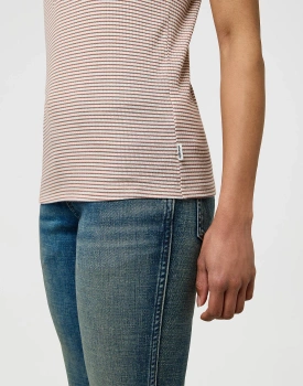 DAMSKA KOSZULKA WRANGLER FEMME KNIT HENLEY COGNAC 112370741