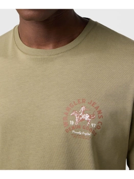 MESKA KOSZULKA WRANGLER SMALL GRAPHIC TEE ALOE 112371473