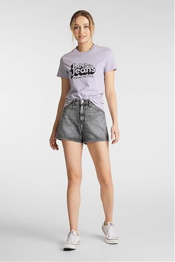 LEE Thelma Short DAMSKIE SHORTY JEANSOWE GREY SARANDON L37BGFZN 112107964