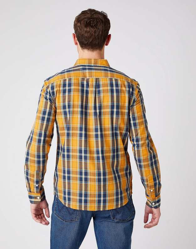 MĘSKA KOSZULA W KRATE WRANGLER LS 1PKT SHIRT INCA GOLD W5A14MXEN 112141417