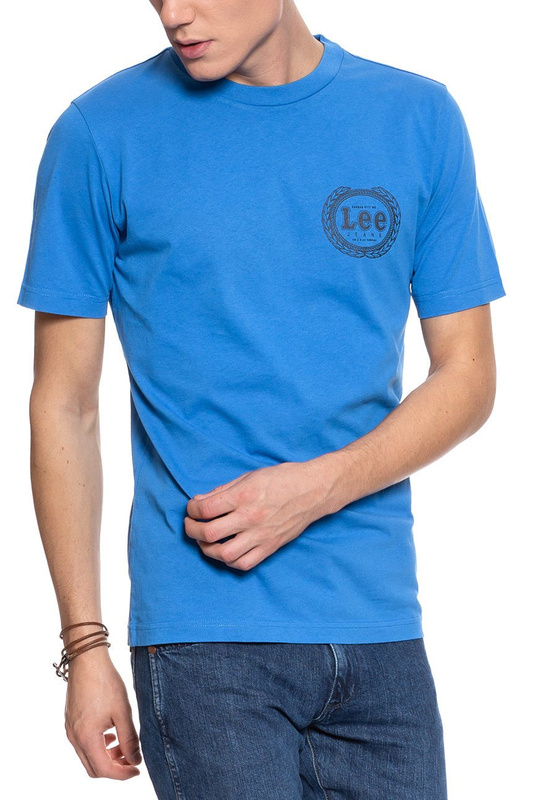 LEE T SHIRT EMBLEM TEE CITY BLUE L61XFE32 112114085