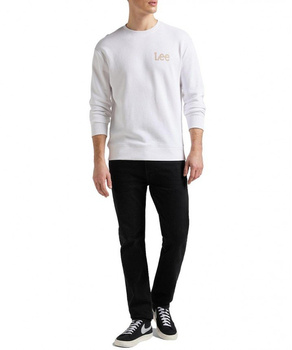 LEE WOBBLY LEE SWS MĘSKA BLUZA KLASYCZNA LOGO BRIGHT WHITE L81MSPLJ 112145600