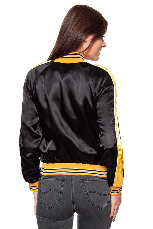 DAMSKA KURTKA PRZEJŚCIOWA WRANGLER SATEEN BOMBER BLACK W4064YF01 112128705