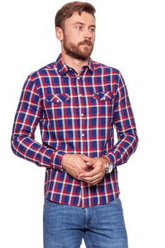KOSZULA WRANGLER LS 2PKT FLAP SHIRT SCARLET RED W5917ORUU 112129698