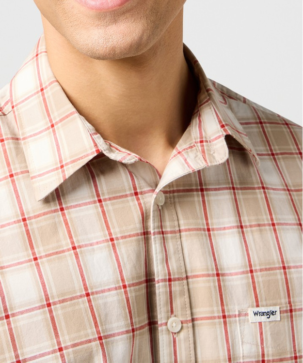 MESKA KOSZULA WRANGLER 1 PKT SHIRT TAN 112362768