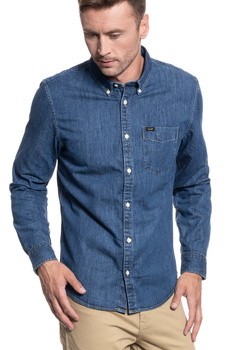 LEE LEE BUTTON DOWN DIPPED BLUE L880PLLA 112123377