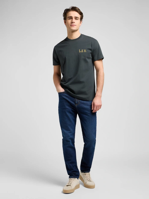 MESKA KOSZULKA LEE RELAXED GRAPHIC TEE WASHED BLACK 112370512