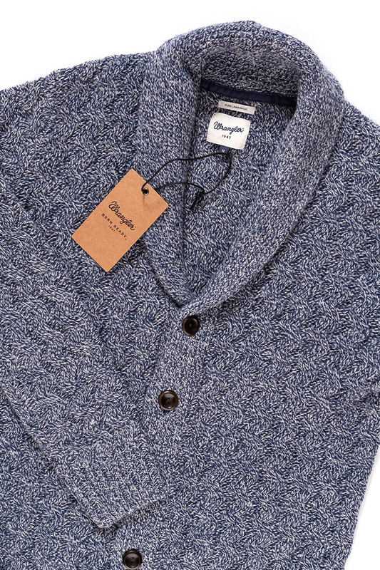WRANGLER ZIG ZAG CARDIGAN NEW INDIGO W8575R2RQ