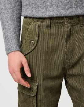 MESKIE SPODNIE WRANGLER CJ LOOSE CARGO IVY GREEN 112371050