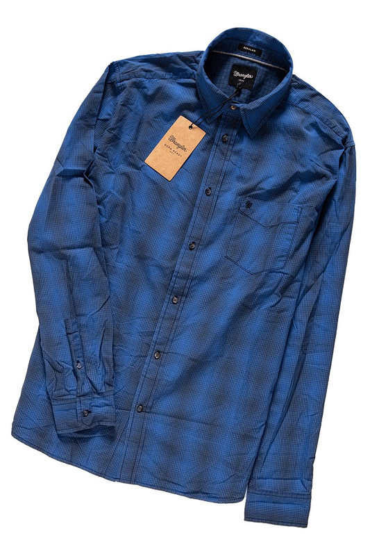 WRANGLER LS 1 PKT SHIRT BLUE W5760NA05