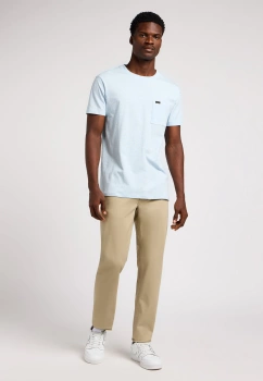 MESKIE SPODNIE MATERIALOWE LEE DAREN ZIP FLY KANSAS CITY KHAKI 112349219