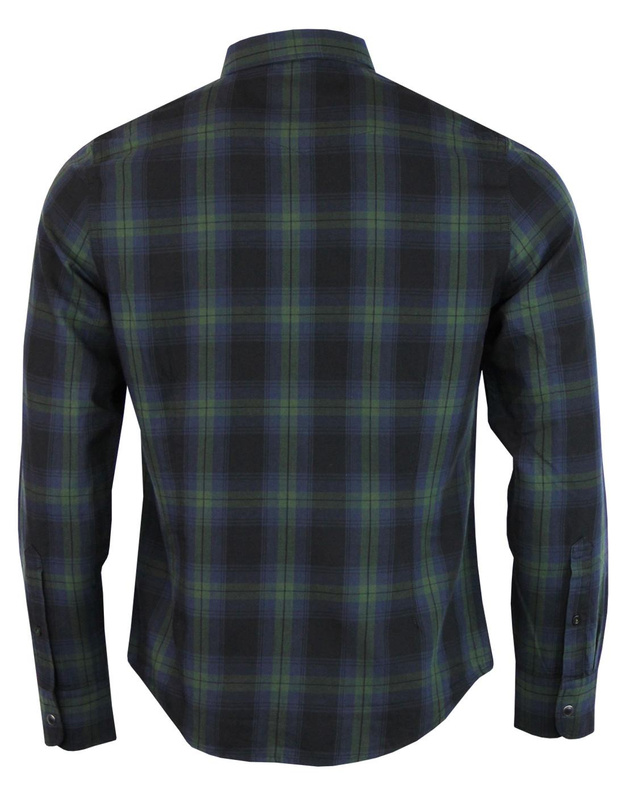 LEE CLEAN WESTERN SHIRT MĘSKA KOSZULA  MATERIAŁOWA W KRATĘ SPRUCE GREEN L644KADT