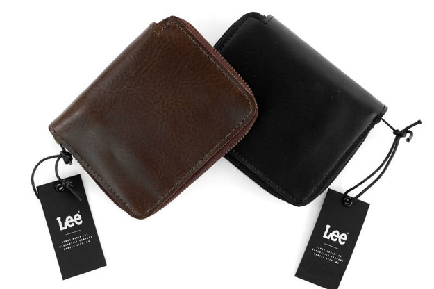 LEE FULL ZIP WALLET DARK BROWN LB095324