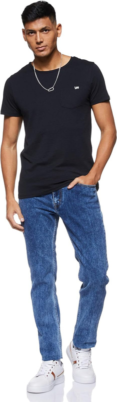 LEE POCKET TEE MĘSKI T-SHIRT KOSZULKA LOGO BLACK L65YBC01 112116264