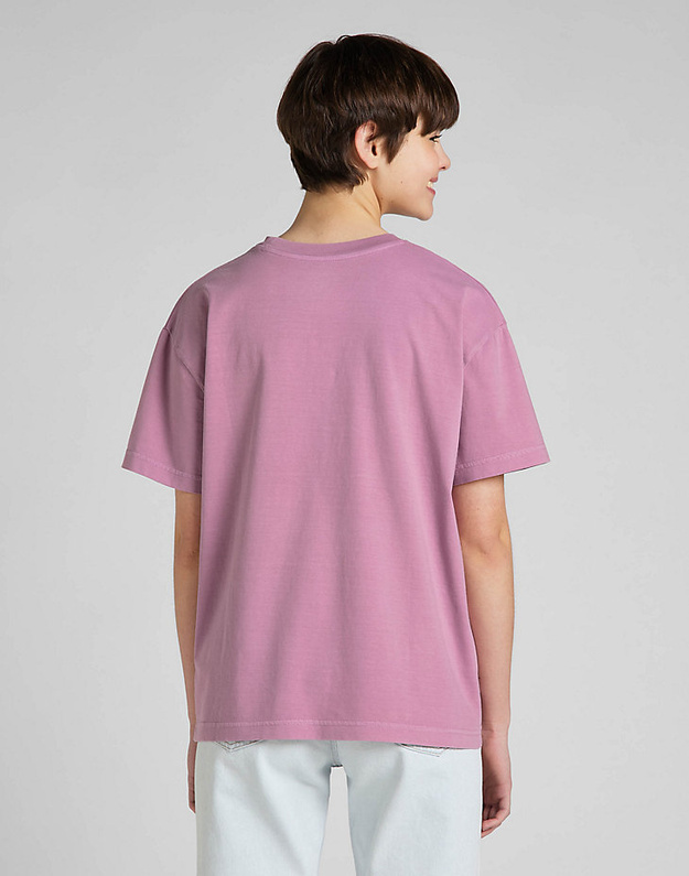 LEE RELAXED CREW TEE DAMSKA KOSZULKI Z NADRUKIEM LOGO NADRUK T-SHIRT PANSY L43ULM63 112322419