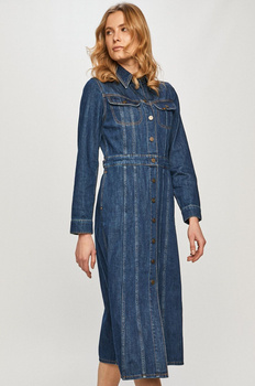 LEE LONGSLEEVE DRESS DAMSKA SUKIENKA JEANSOWA RINSE L50LNA36 112111353