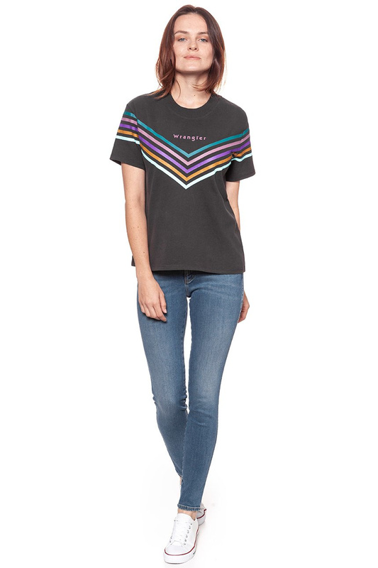 WRANGLER RAINBOW TEE FADED BLACK W7005GFV6 112130866