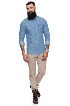 KOSZULA JEANSOWA MĘSKA LEE WESTERN SHIRT INDIGO BLUE L644MGEW 112115562